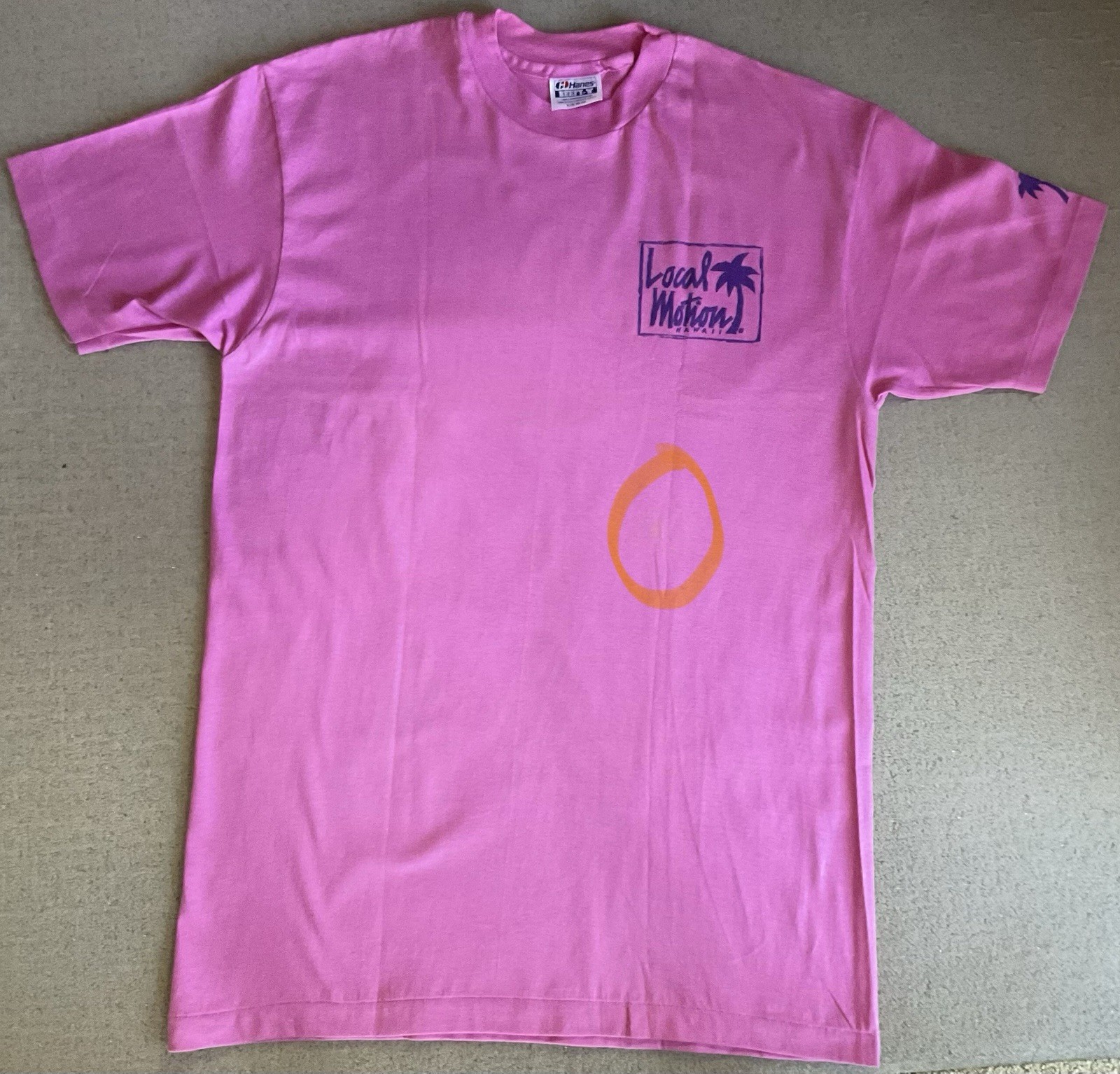 Local Motion Pink Original Logo Rare Short Sleeve Tee Men’s L
