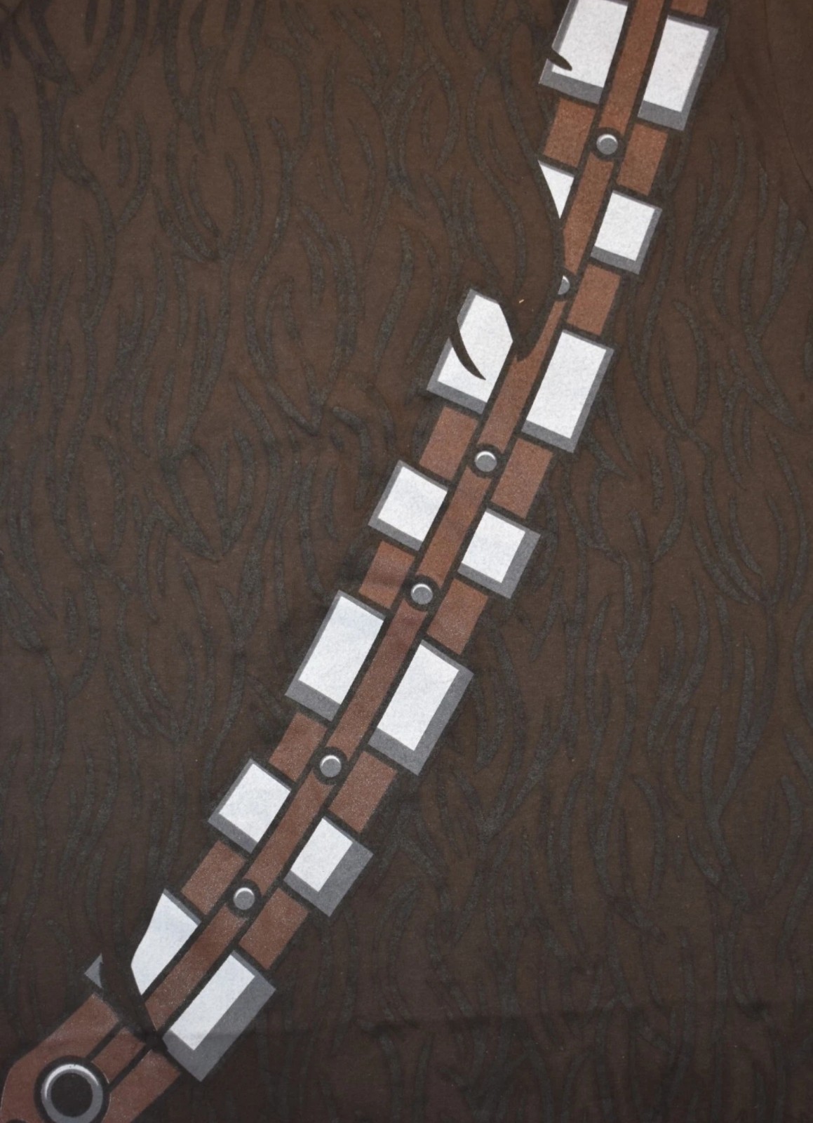 New Star Wars Chewbacca Bandolier Graphic T Shirt Brown Mens