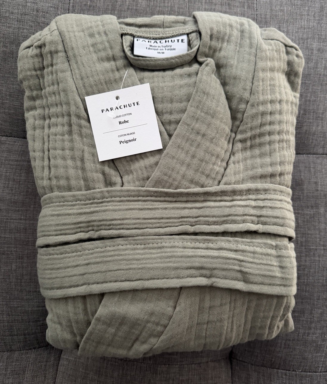 NEW! Parachute Cloud Cotton Robe, Medium, Moss