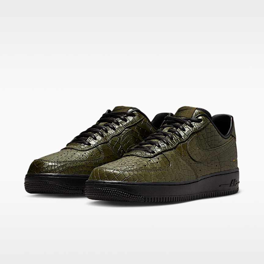 Nike Air Force 1 ’07 Premium IQ3370-325 Cargo Khaki Black Men’s Size New