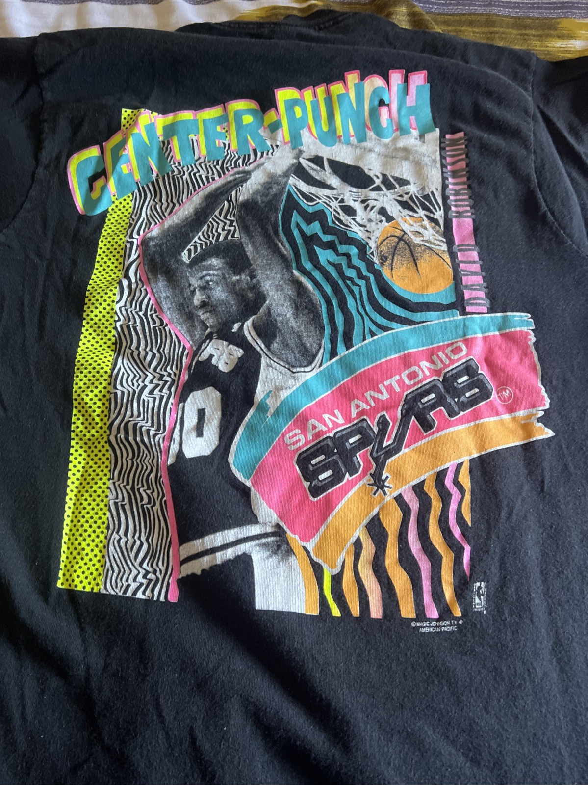Vintage David Robinson San Antonio Spurs Magic Johnson T’s Shirt 90’s Large