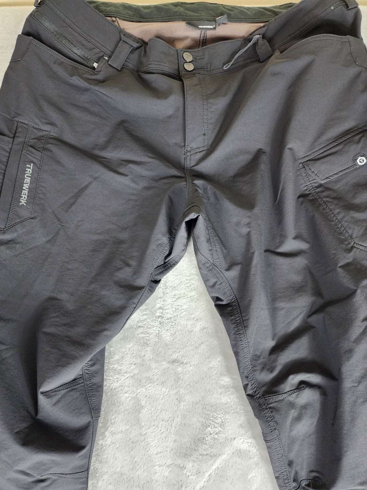 TRUEWERK T2 WerkPant Men’s Black Canvas Workwear Pants Regular Fit 44W