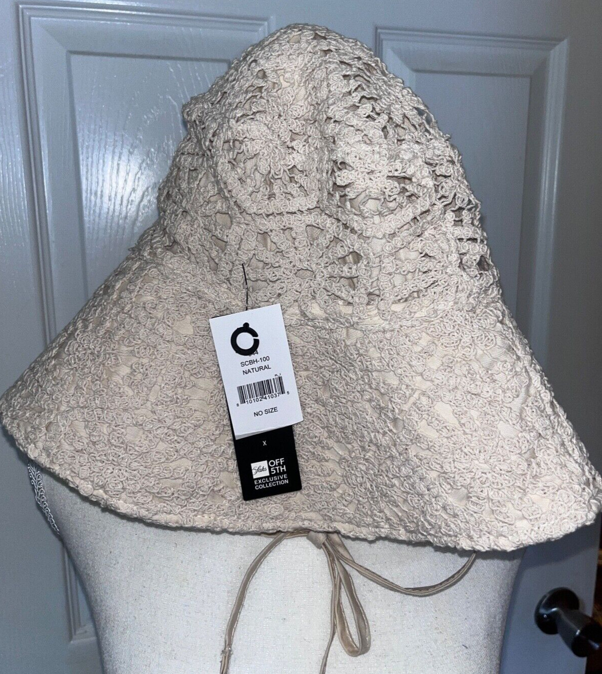 Oversized Phluid Project Gender Neutral Crochet Boho Lined Knit Bucket Hat Ties
