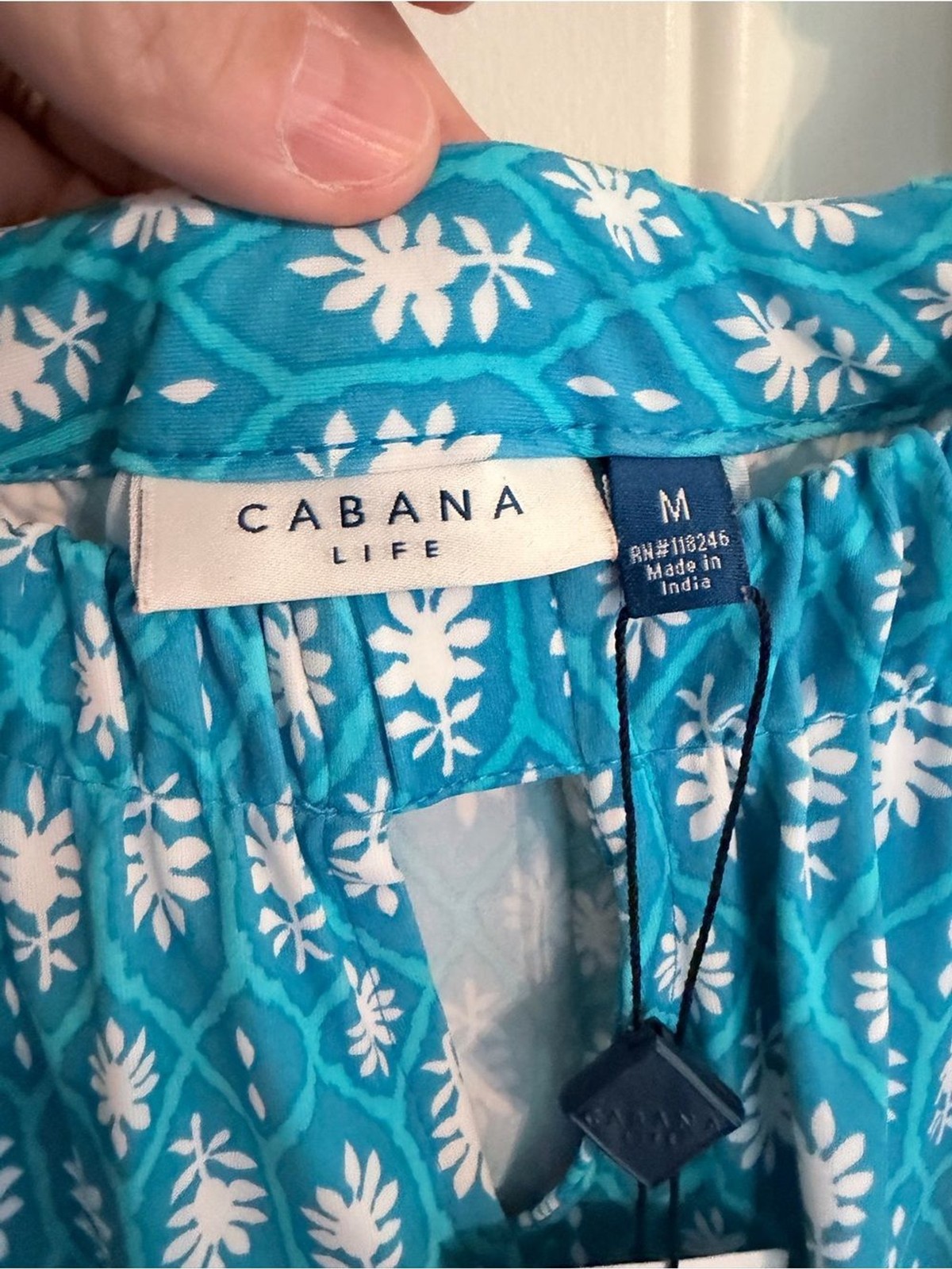NWT Cabana Life Turquoise and White Halter Midi Dress