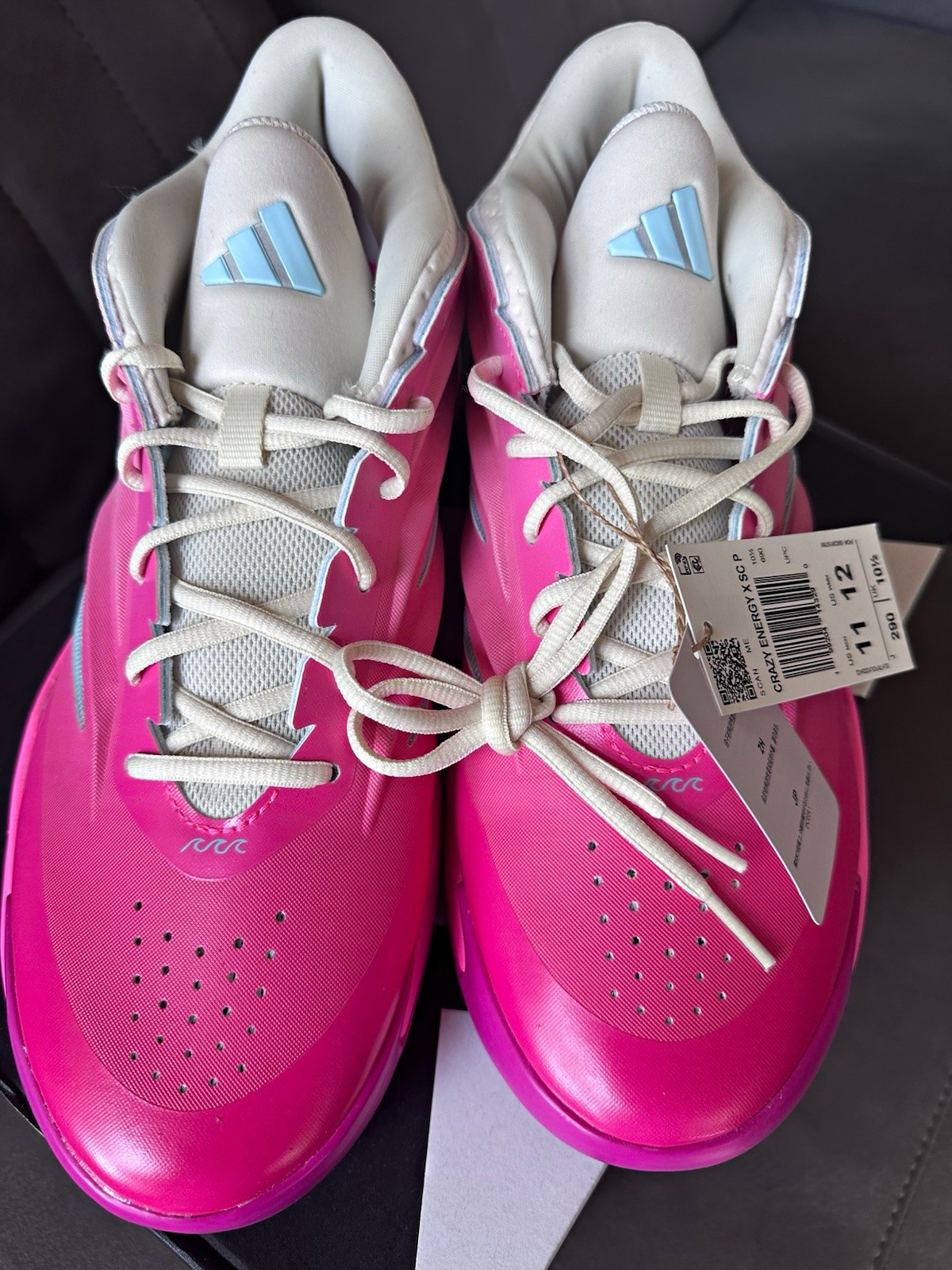 adidas Crazy Energy x SCP Unisex Low Top Lace-Up Sneakers Pink/White/Blue NIB