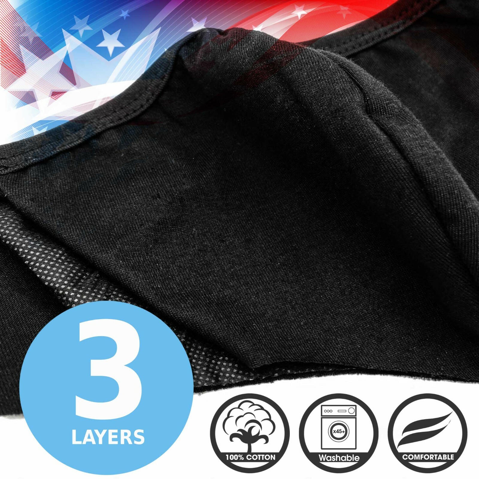 10 pcs Face Mask Reusable Breathable Unisex Cover Mask Men Women – Black Color
