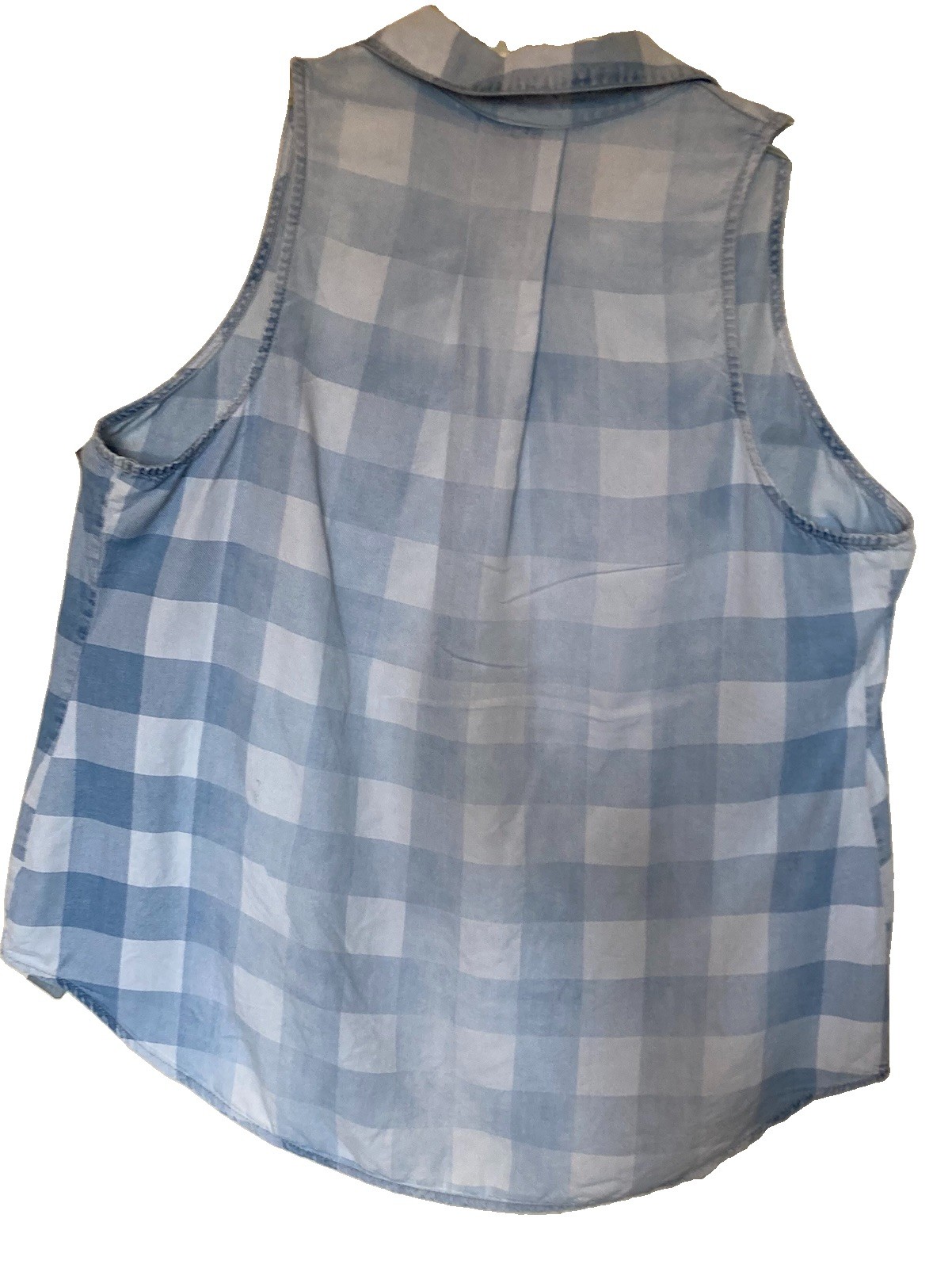 Cato Snap Western Blue Plaid Top 18/20, Cotton