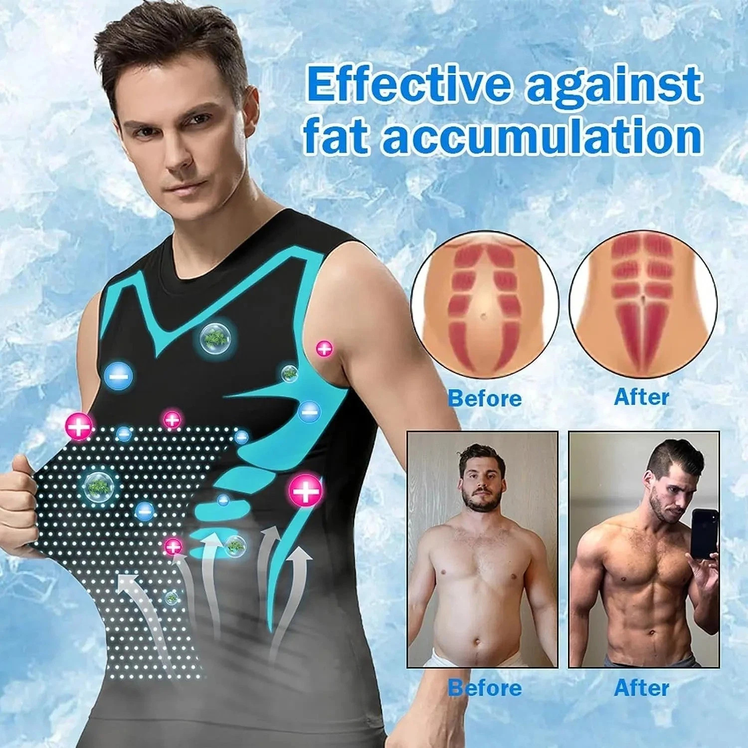 Packs 1 Men Body Shaper Slimming Tummy Vest Compression Shirt Tank Top Shapewear
