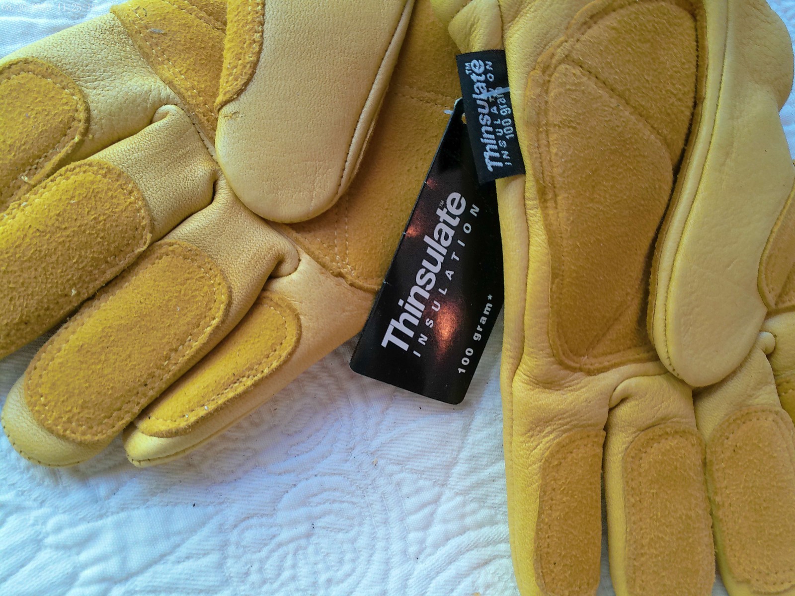 BOB DALE SIZE S WINTER LINED DEERSKIN GLOVE 100 GRAM THINSULATE CUFFS HOLDS HEAT