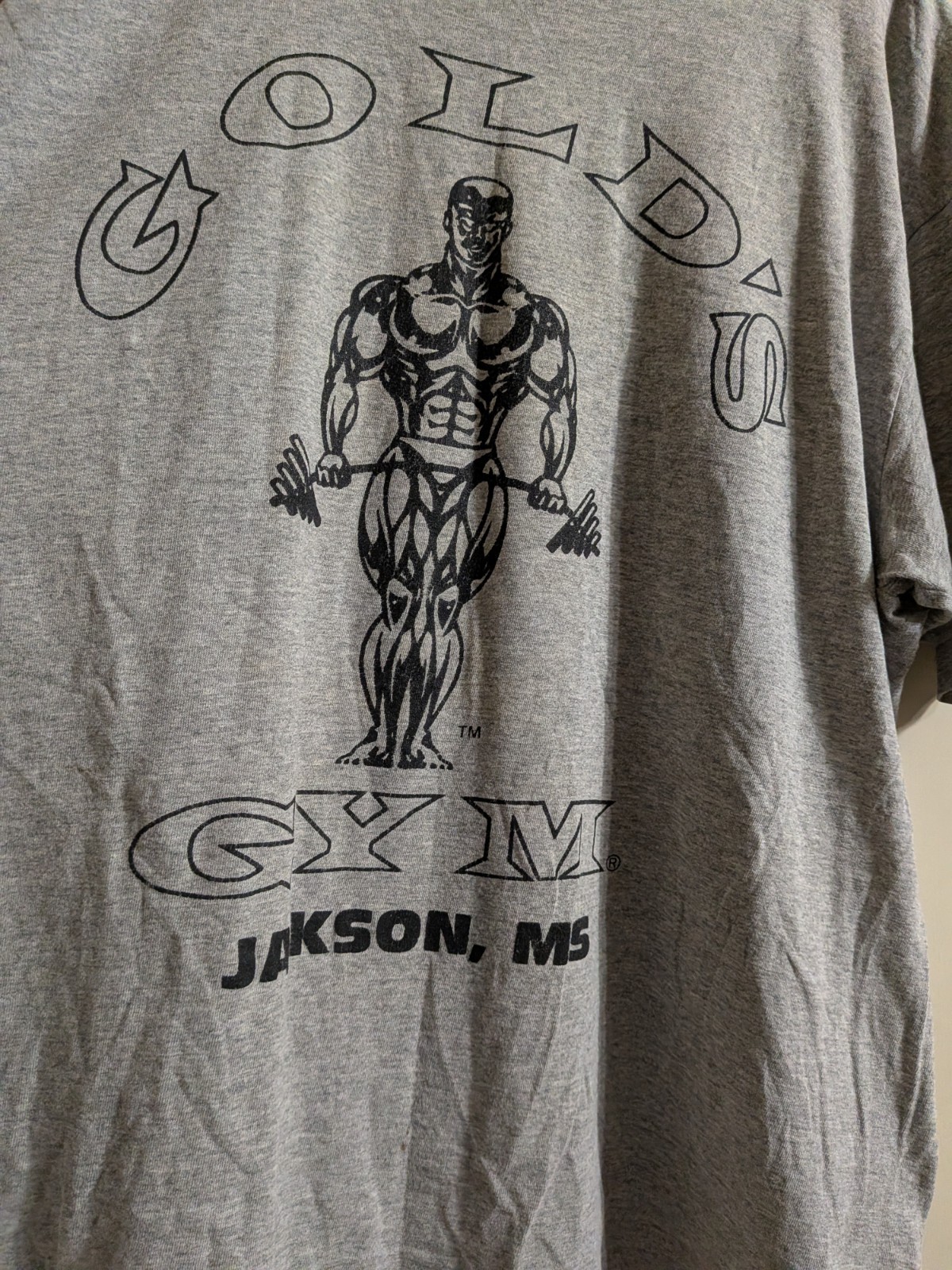 Gold’s Gym Vintage 100% Authentic Men’s Gray XL Training Tee Legendary Gym Gear