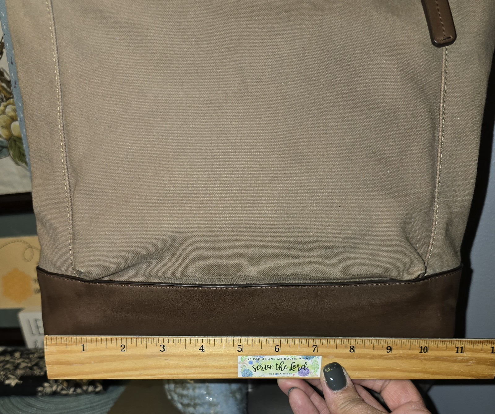COACH KHAKI BROWN CAMDEN CANVAS ZIP TOP CROSSBODY (F70820) EXCELLENT CONDITION