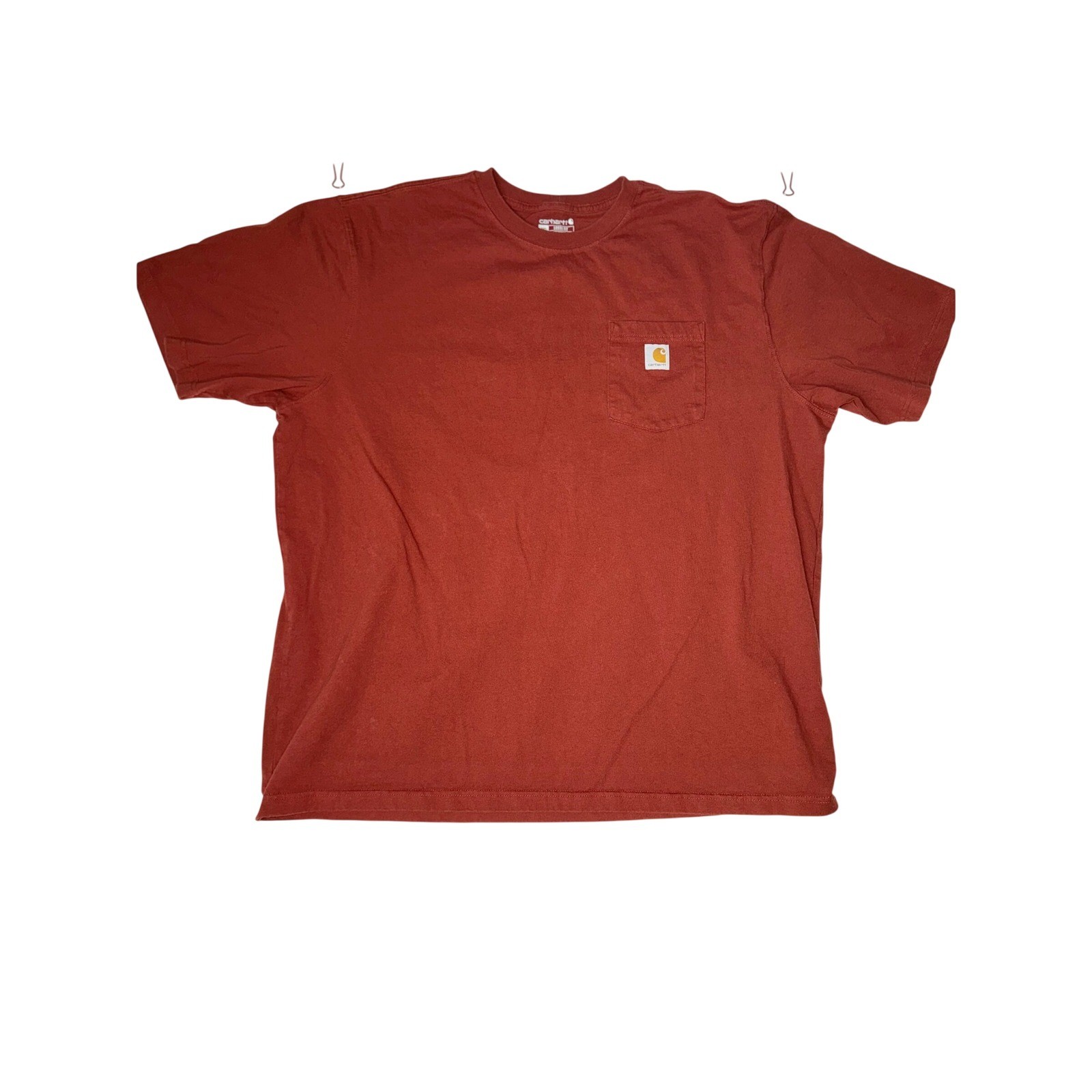 Carhartt K87 Mens Loose Fit Heavyweight Pocket T-Shirt Red Cotton Tee 2XL
