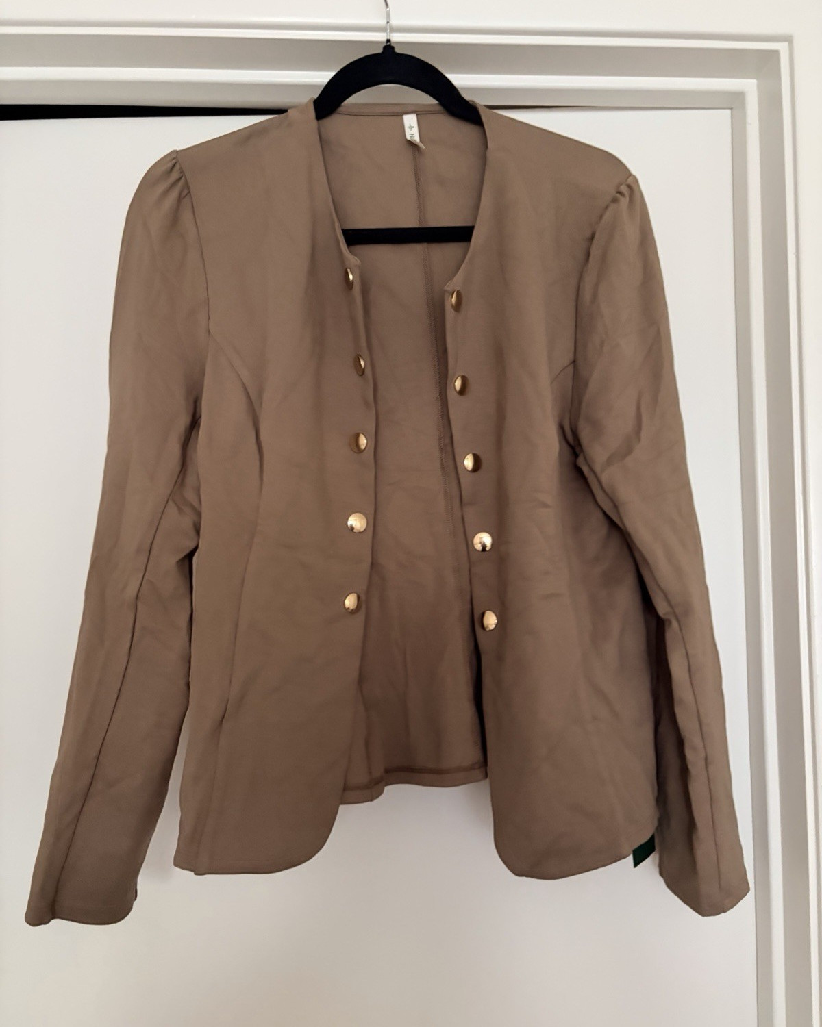 Halara Women’s Brown Button-Front Long Sleeve Lightweight cardigan/blazer Size L