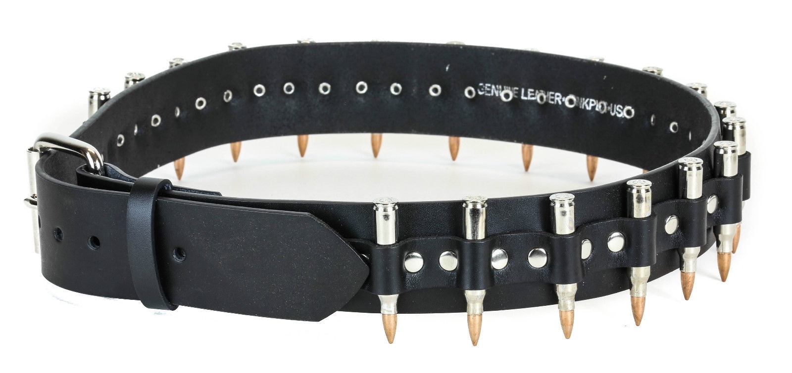 Bullet Belt Nickel Shell Copper Tip .223 Caliber Punk Goth Death-rock Emo