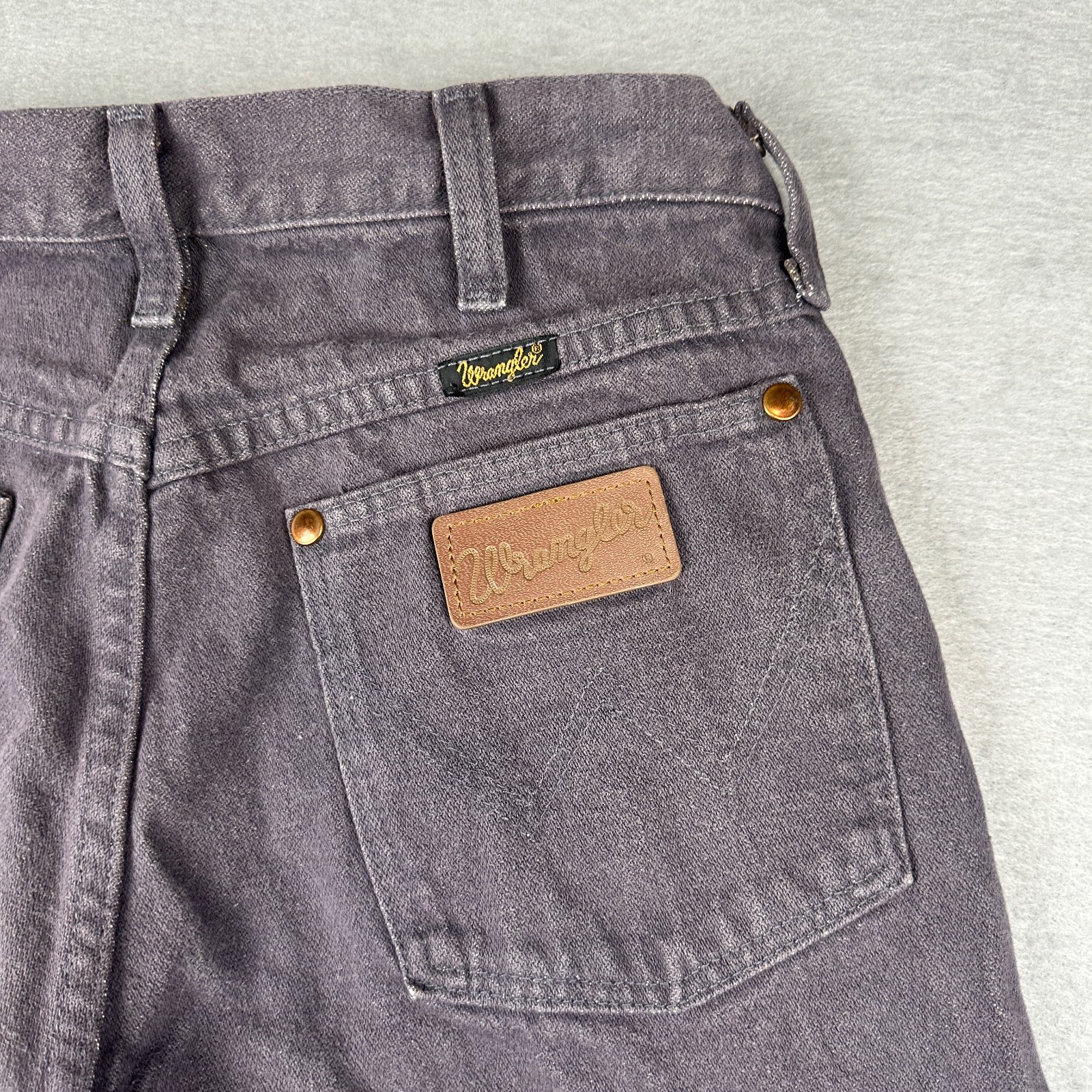 Vintage Wrangler Jeans Mens Fits 26×36 Gray OG Cowboy Cut Made In USA 90s