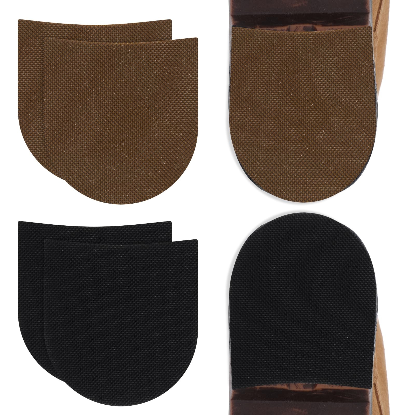 2 Pairs Shoe Repair Rubber Heels Non-Slip Replacement Pads for Boots Dress Shoes