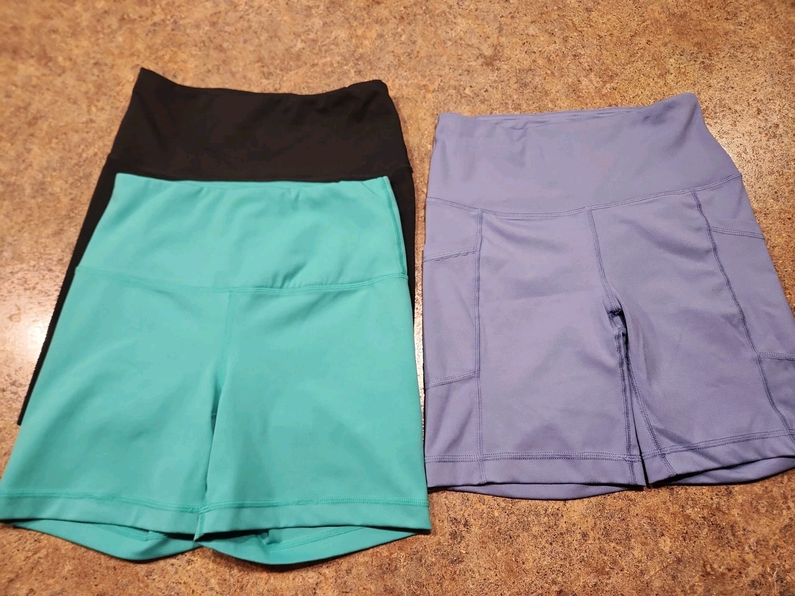 3 PAIR Yogalicious Lux Everyday High Waist Biker Shorts Womens Size S