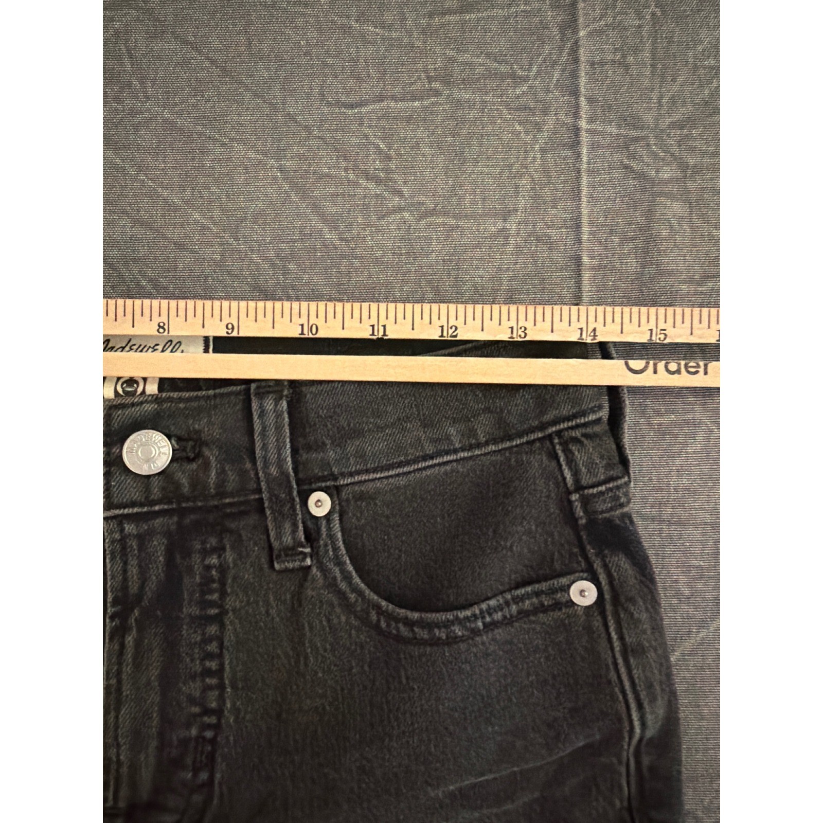 Madewell Jeans Womens 25P The Mid-Rise Perfect Vintage Black Straight Leg