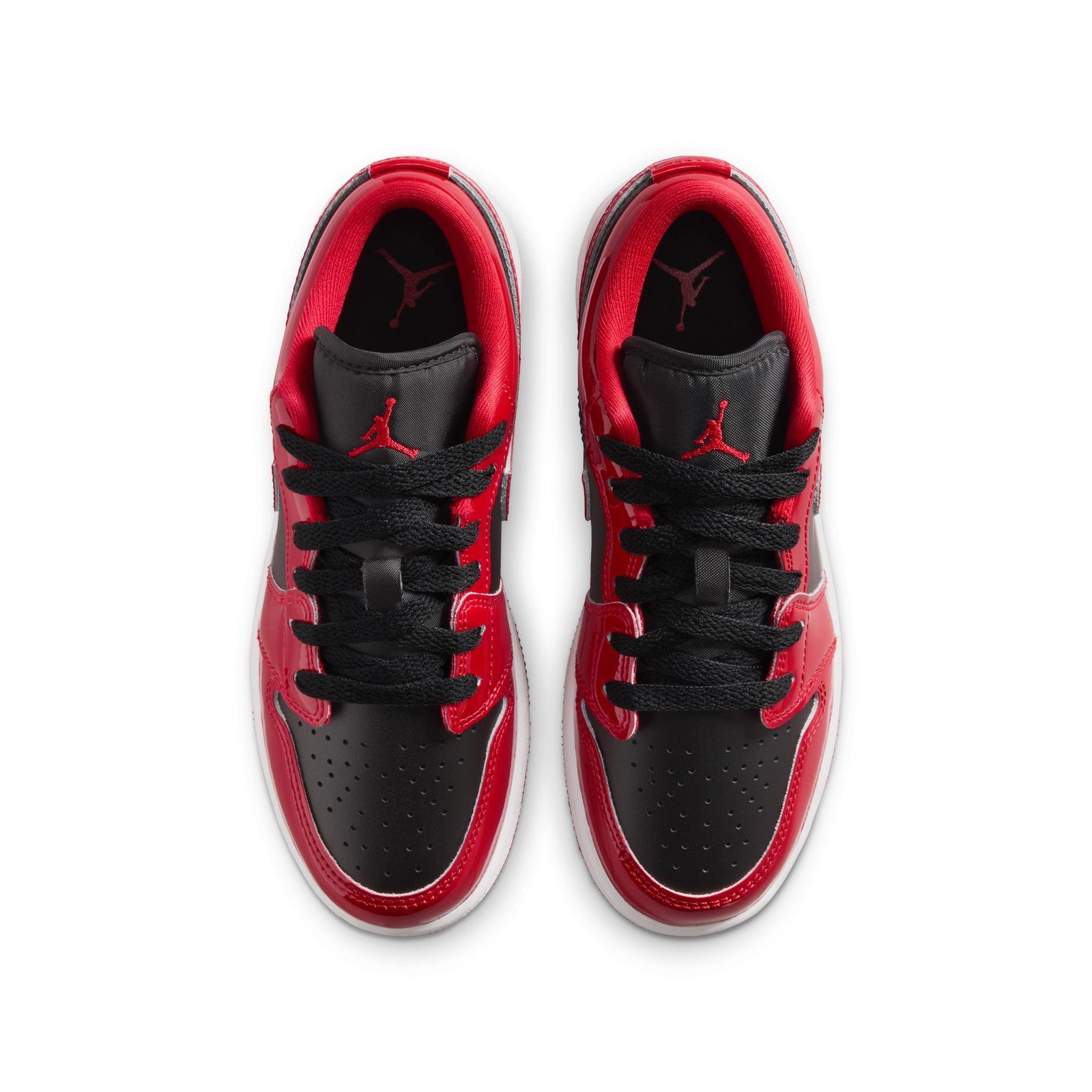 Nike Air Jordan 1 Low GS Patent Bred Black Varsity Red HV4396-006 Kid’s Women’s