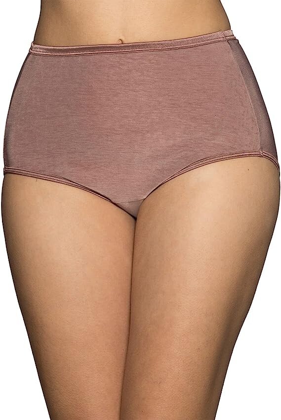 4 pairs VANITY FAIR Brief ILLUMINATION 13109 Panty CHOCOLATE MOUSSE Sz 10 / 3XL