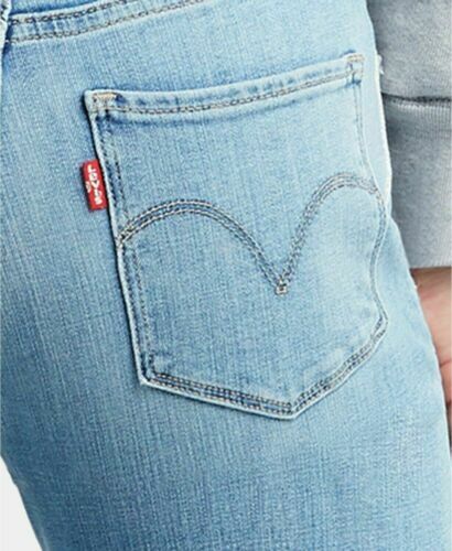 Levis Sculpt Classic Mid Rise Skinny Silver Side Strip Womens Jeans 6 Med, 8 Med