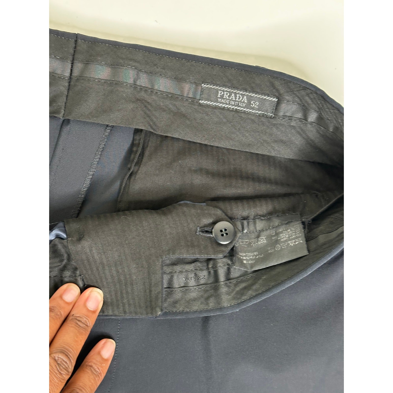Prada Techno Stretch Pants Mens IT 52 US 36 Black Technical Trousers Italy