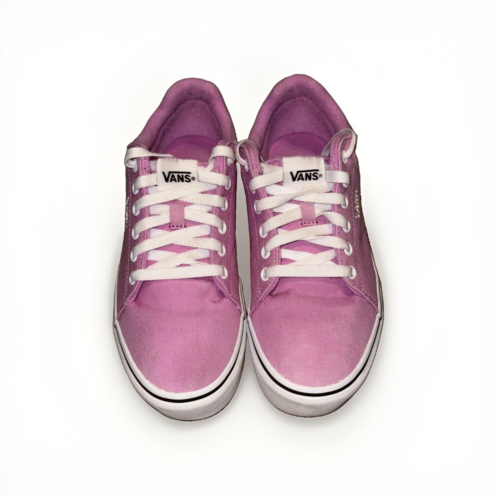 Vans Seldan Platform Honeysuckle Pink Canvas Low Top Skate Shoes Sneakers Size 8