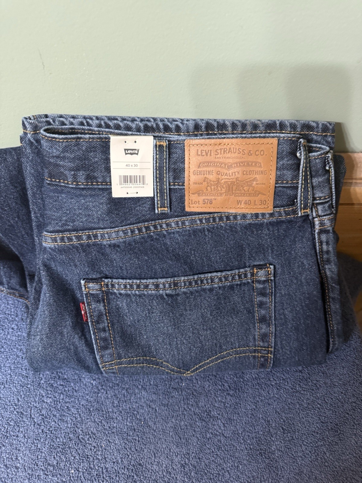 Levi’s 578 Baggy Relaxed Fit Jeans 40x30Blue. Altered To 27” Inseam. New Men’s