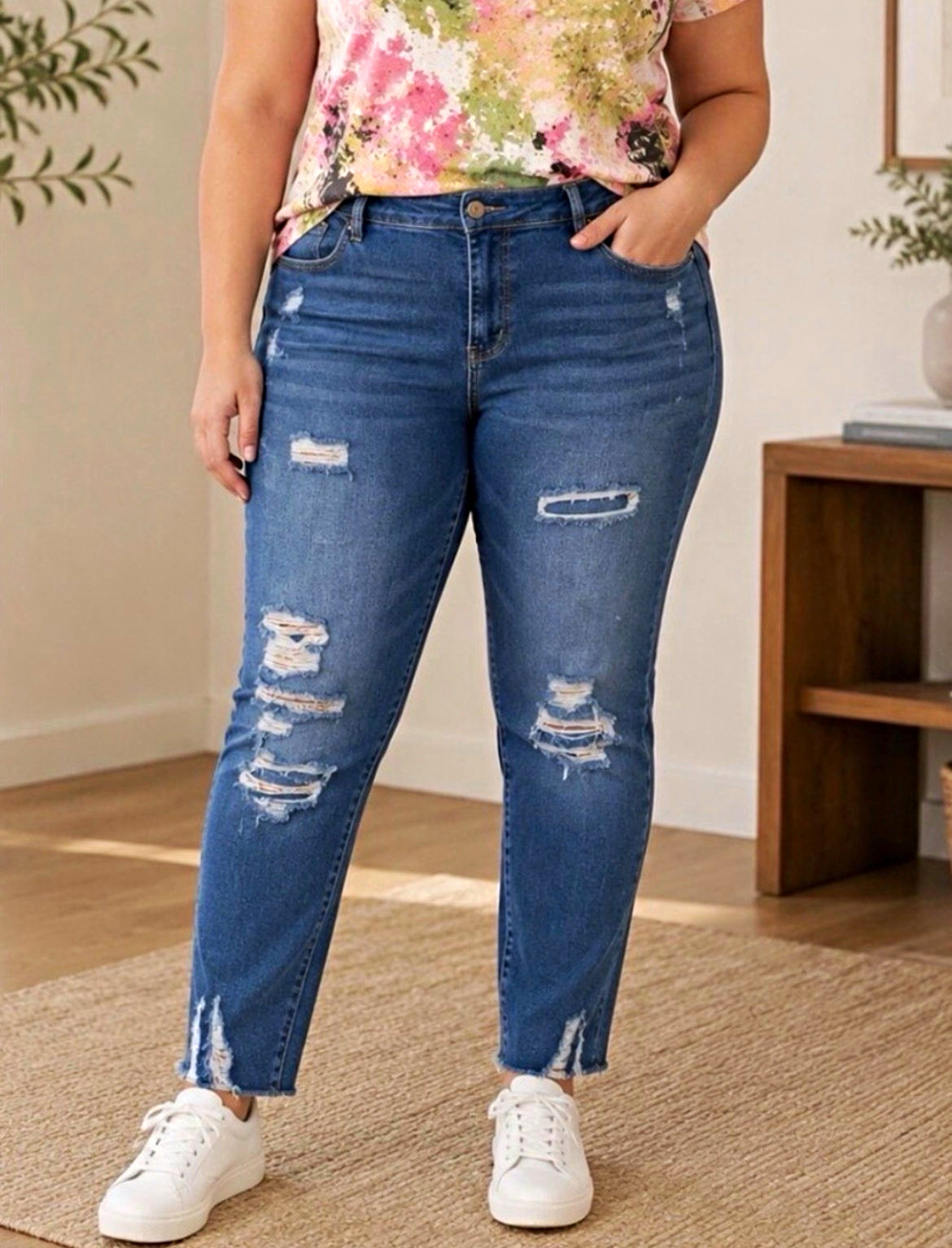 American EagleSize 16 Next Level Stretch Skinny Jeans Distressed Ripped Raw Hem