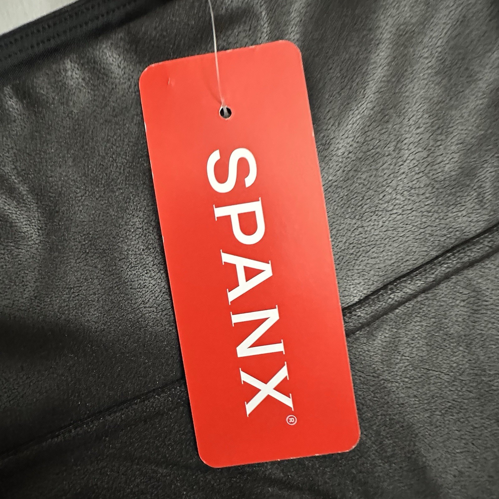Spanx Faux Leather Legging Women Medium M Black Stretch Pull On Nylon Ladies New
