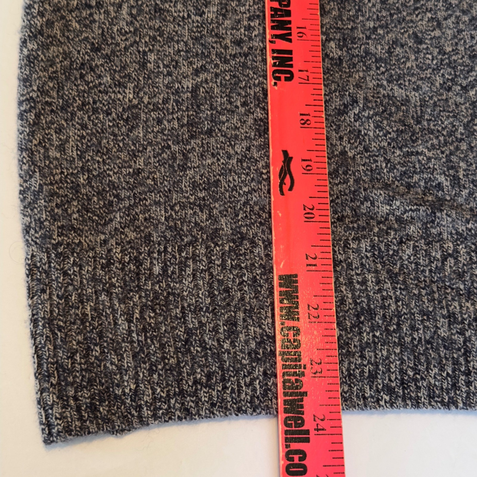 J.Crew Rugged Merino Wool Blend Marled Crewneck Sweater Mens Large Gray