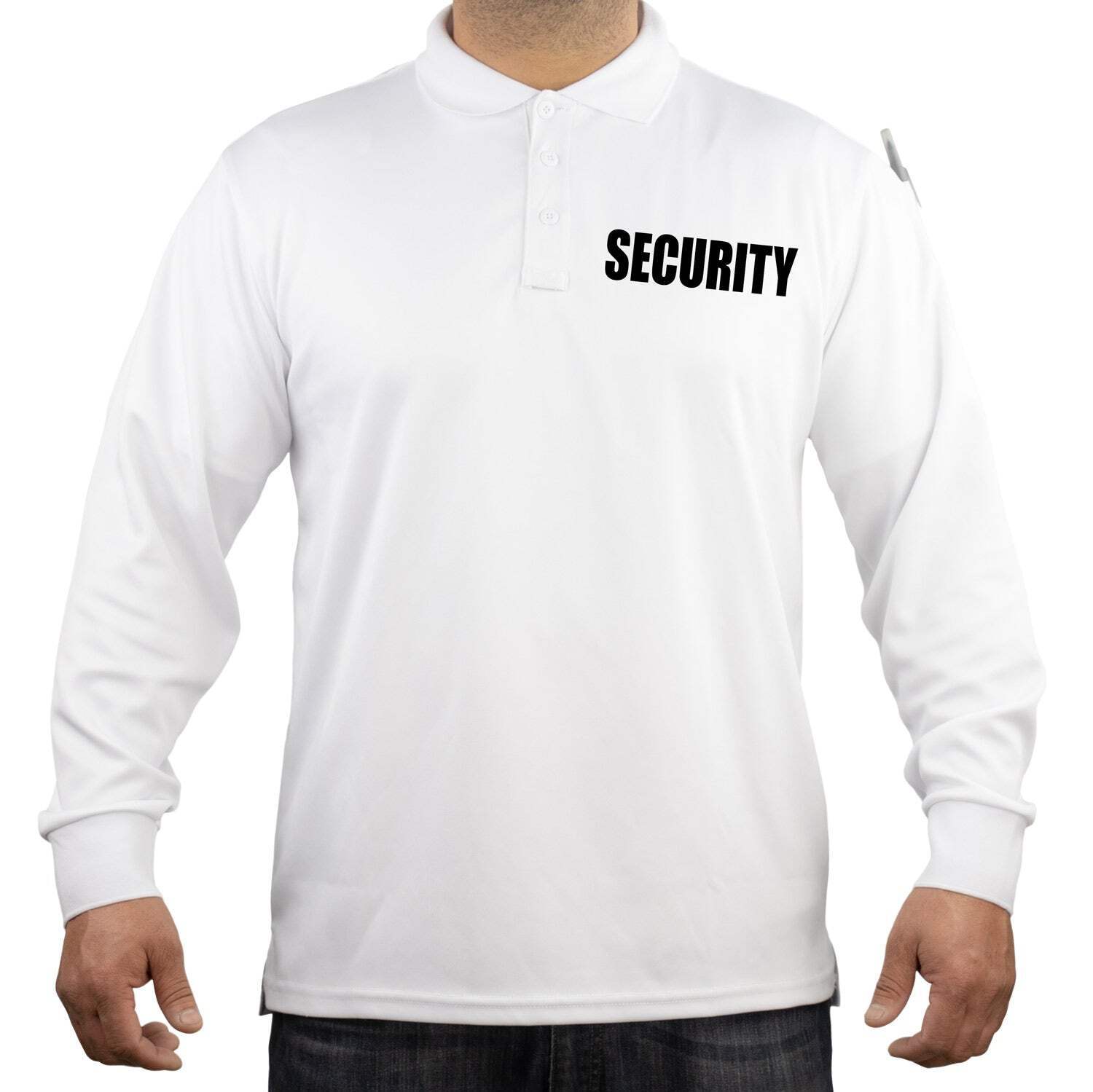 Performance Lightweight Breathable 100% Polyester Security Long Sleeve Polo Shir