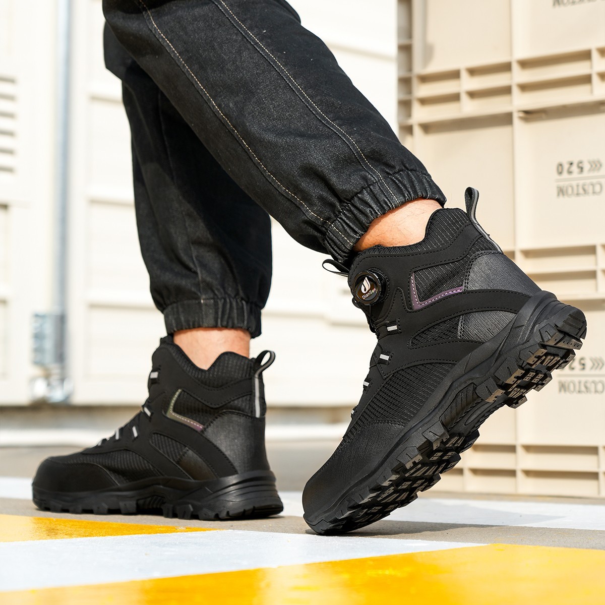 Mens Indestructible Work Boots Steel Toe Safety Shoes Waterproof Non Slip Boots