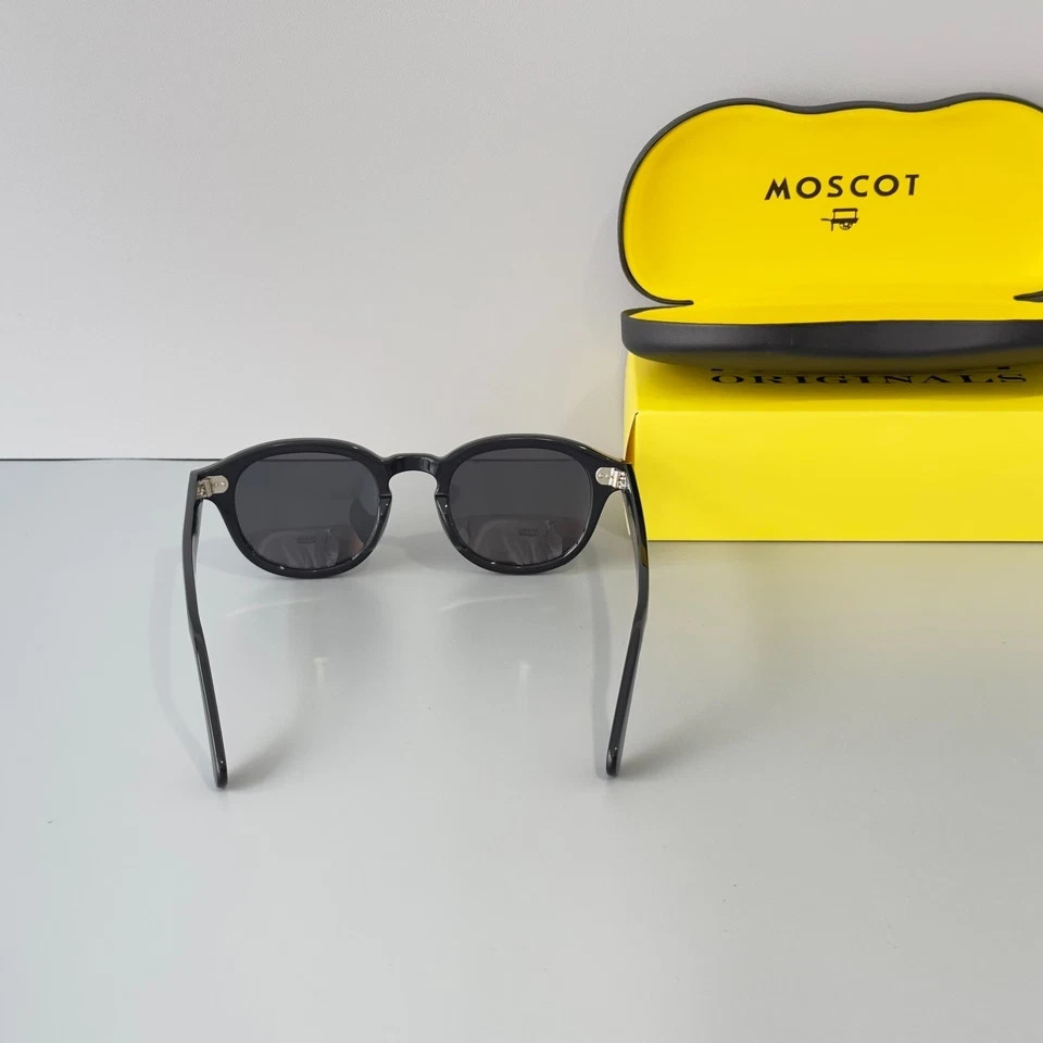 Moscot Lemtosh Matte Black Frame Dark Grey Lens Sunglasses Handmade Unisex
