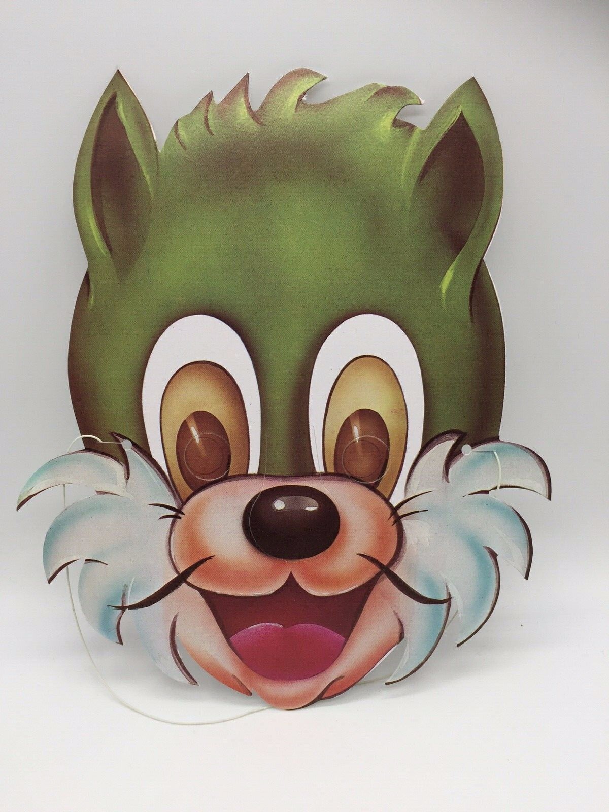 3 Vintage Halloween Masks Paper Card Tom Jerry Spike Cat Mouse Dog Cartoon 1970s