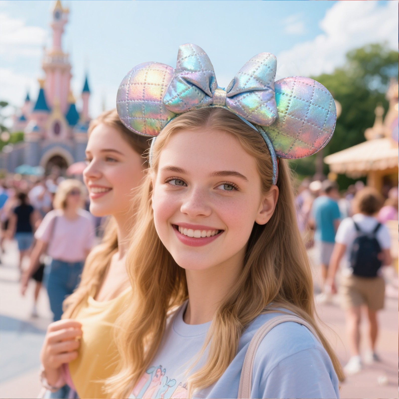 Disney` Parks 2025 Tokyo Aurora Resort Shine Sliver Headband Minnie Ears Japan