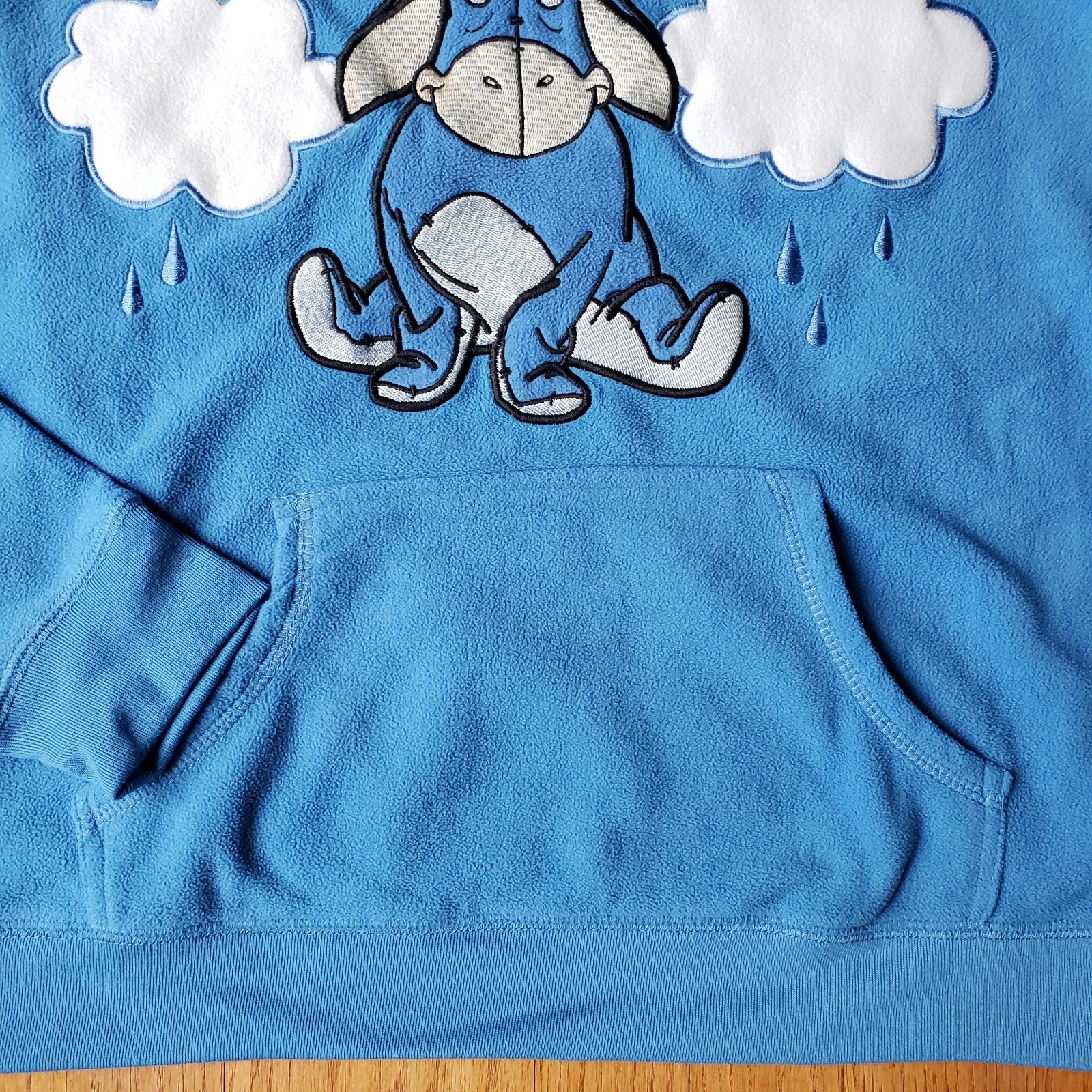 Disney Eeyore Chillin Hoodie Pullover Sweatshirt Blue Fleece Youth XL