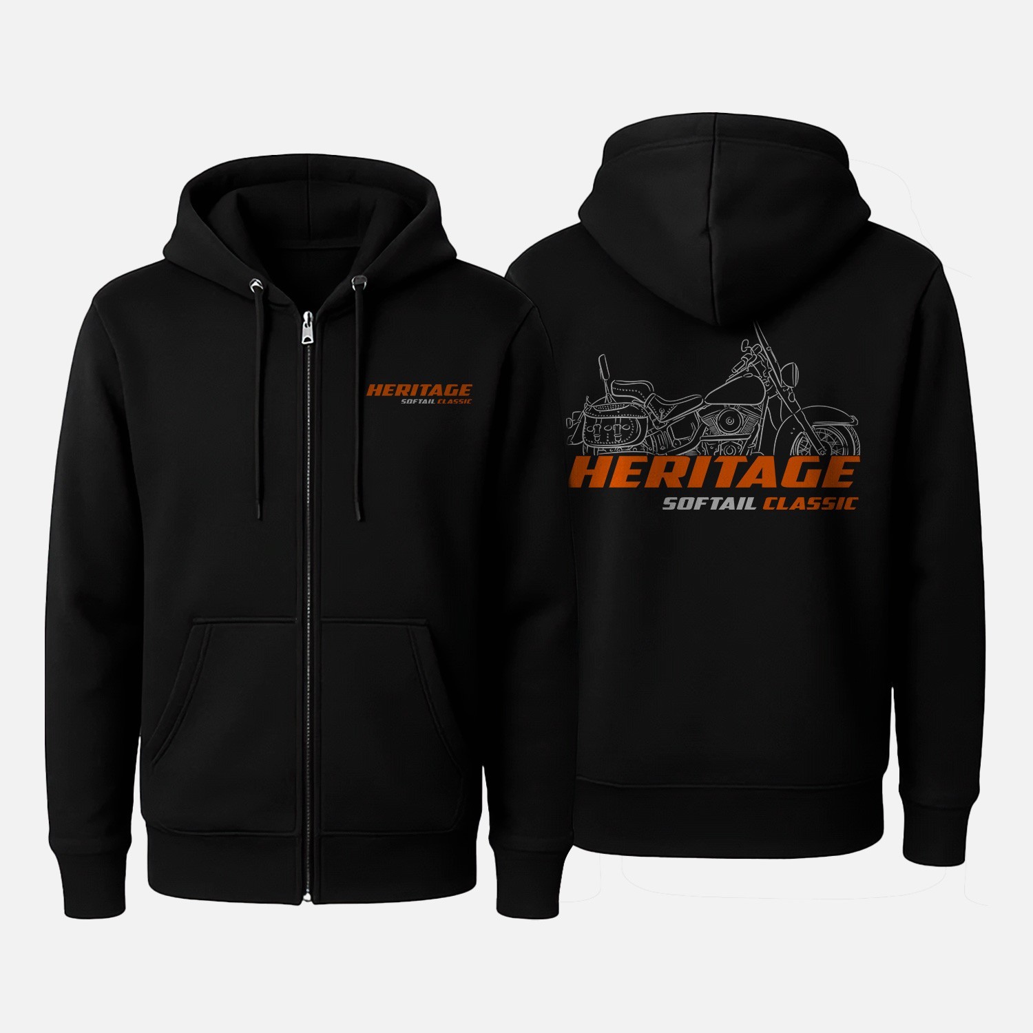 Harley-Davidson FLSTC & FLSTCI Heritage Softail Classic – Motorcycle ZIP Hoodie