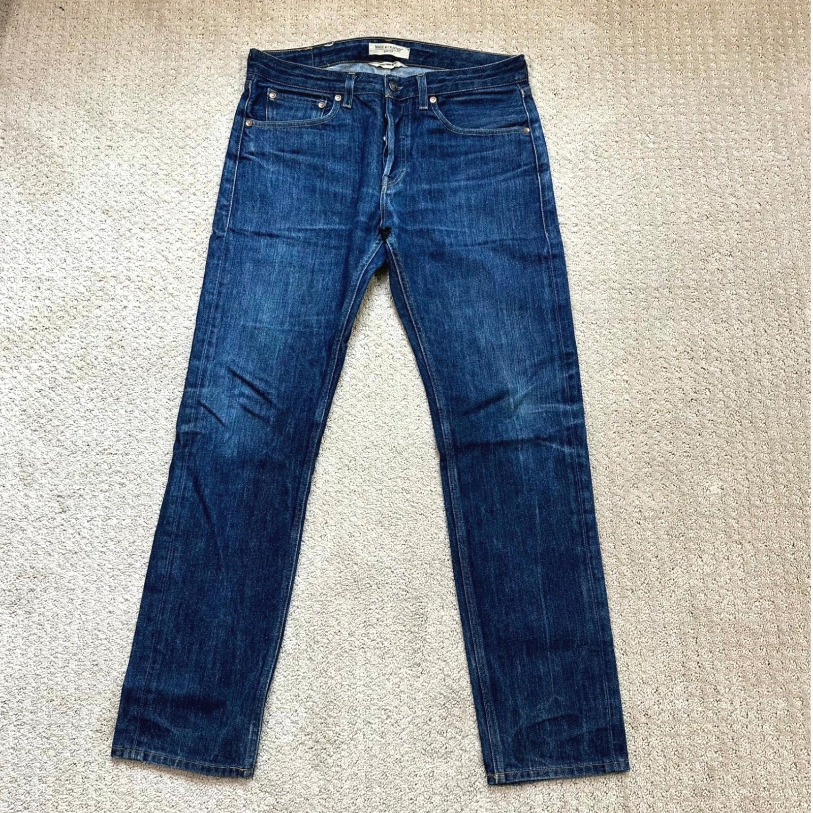 Levi’s Made & Crafted Jeans Thumbtack Slim Tapered Indigo Blue W34 L32 59131