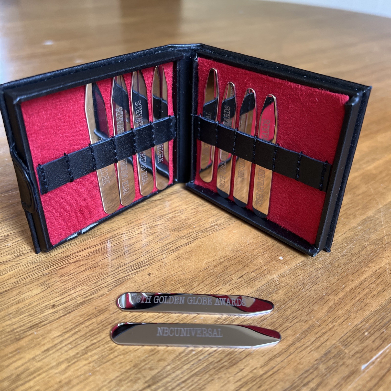 NBCU Golden Globes Collar Stays and Logo’s Box Set of 5