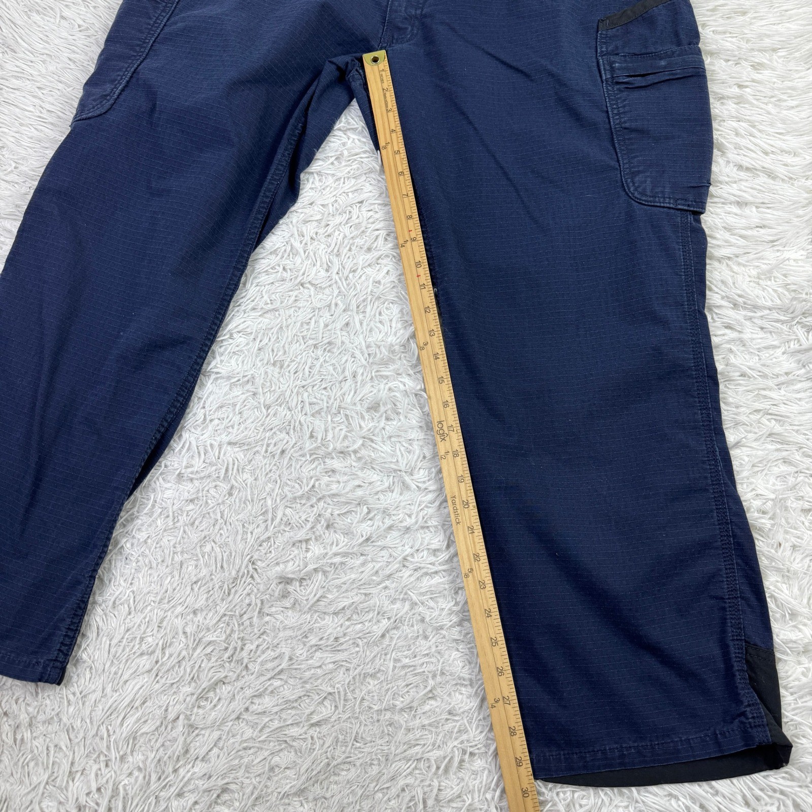 Carhartt Pants Mens 42×30 Blue Loose Fit Force Broxton Cargo Pant United Ripstop