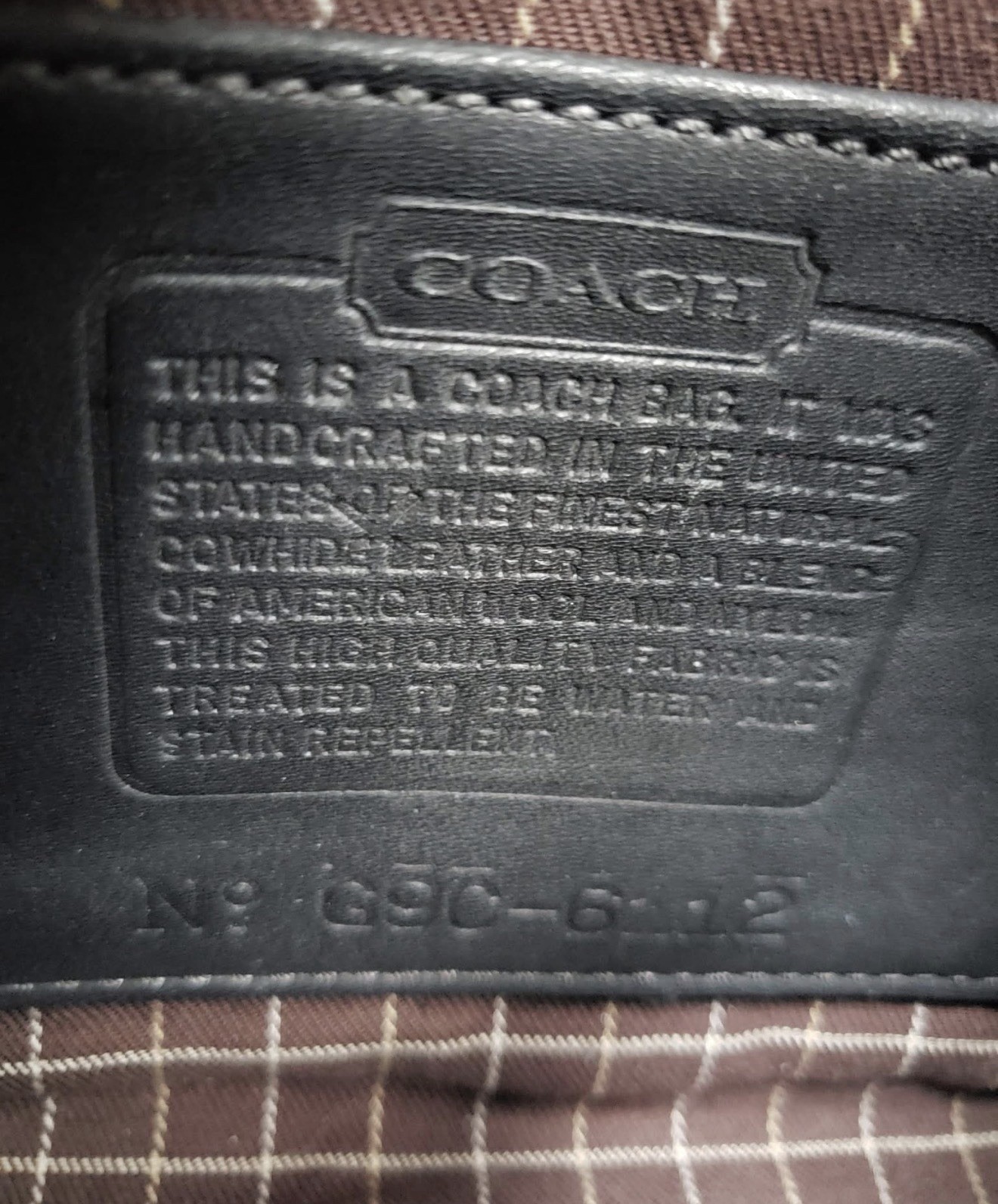 COACH Vintage 1999 Bleecker Black Tweed & Leather Demi Bag 6112 Beautiful