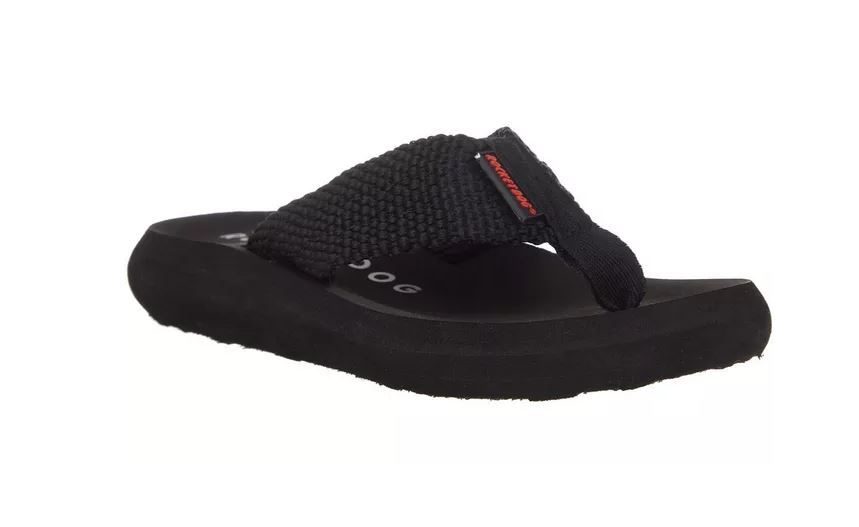 NEW WOMEN’S ROCKET DOG WEDGE FLIP FLOPS SANDAL BLACK FABRIC SIZE 6, 7, 8, 9, 10,