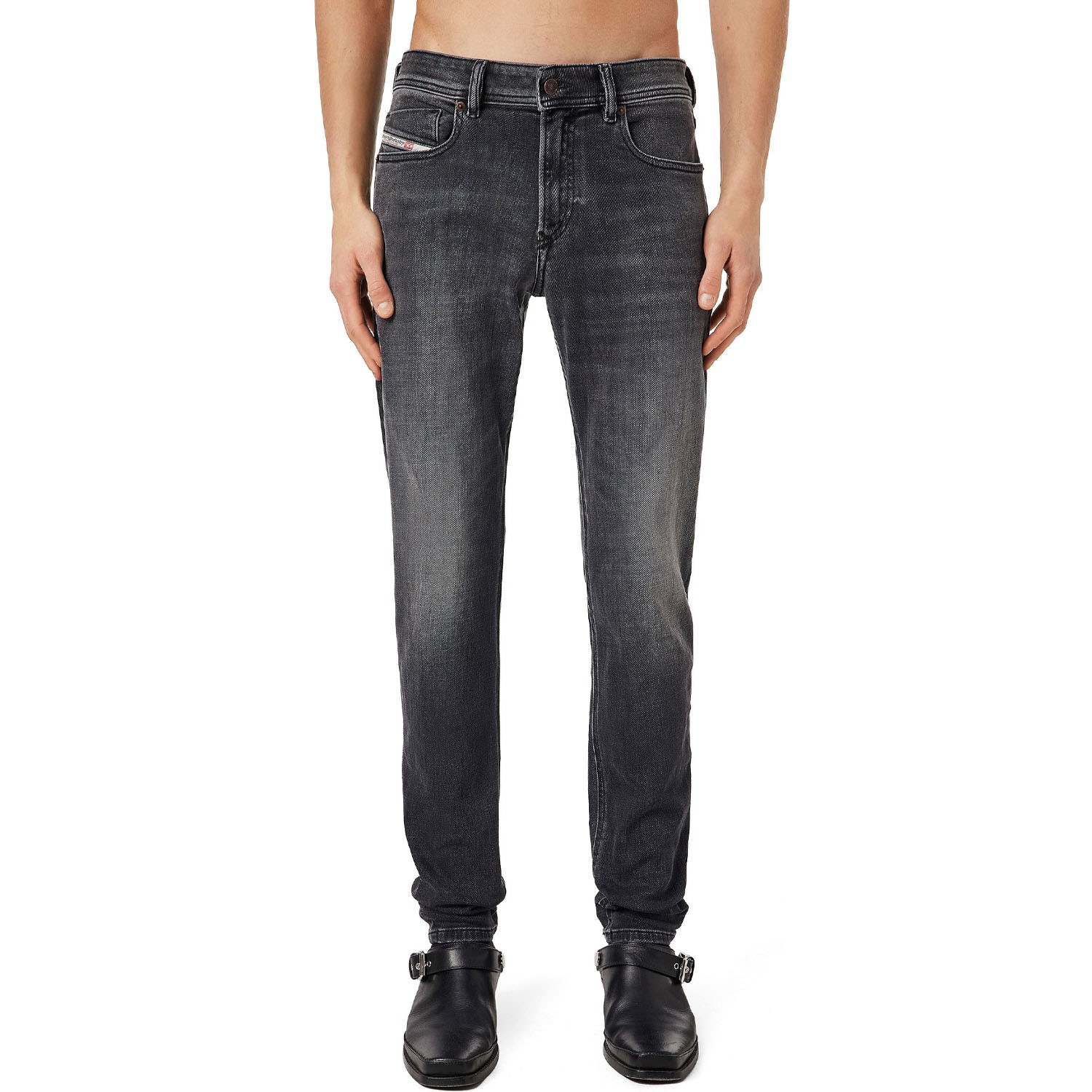 DIESEL 1979 Sleenker 0EIAG Men Jeans W32/L32 Skinny Fit Low Waist Washed Denim