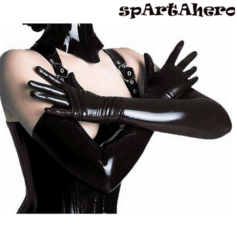 100% Latex Pure Latex 3D Moudl Opera Long Gloves Rubber Moulded Seamless