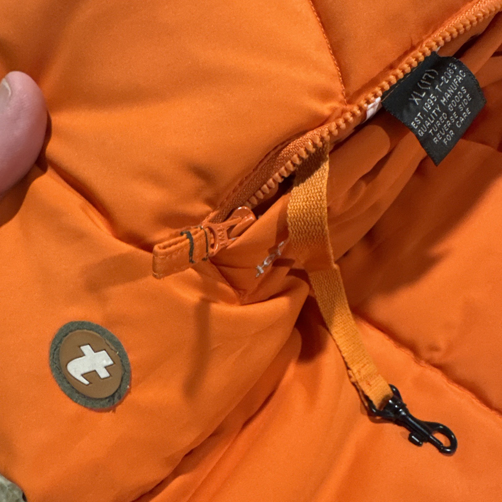 Reversible, Puffer Vest Men’s Size XL Goose Down Full Zip Custom Thick Material