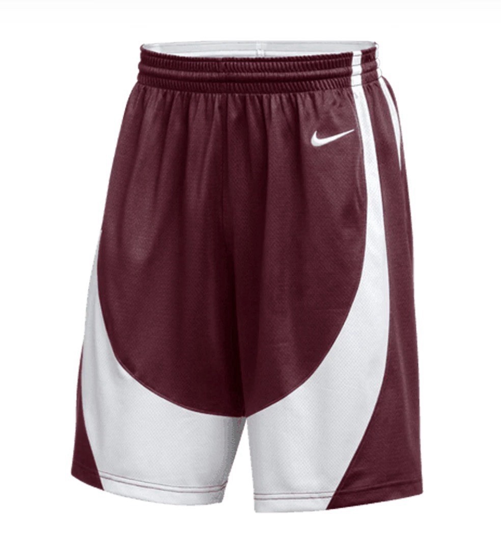 Nike Dri-FIT Stock Practice Basketball Maroon White Shorts Men’s L DN5214-670