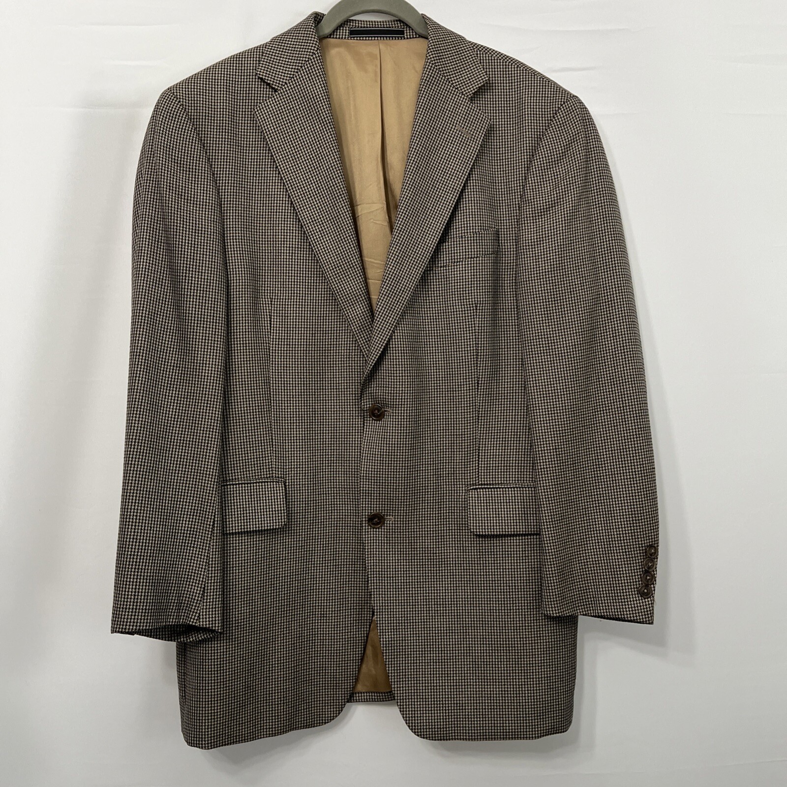 Arnold Brant Men’s 100% Cashmere Sport Jacket Blazer 40R Multi Brown Herringbone