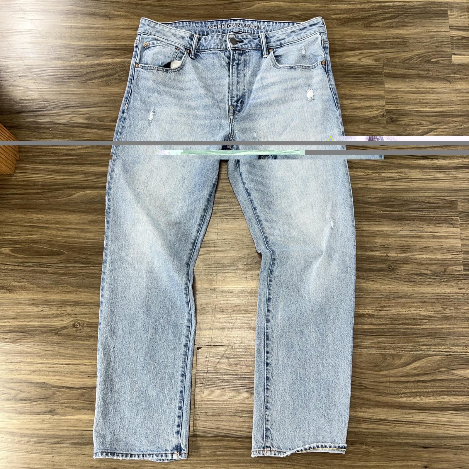 American Eagle Air Flex Straight Fit Light Wash Men’s Jeans Sz 36×32
