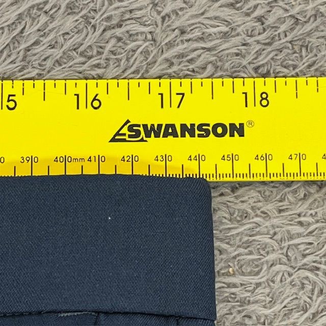 Haggar In Motion Pants Mens 34×32 Navy Polyester Flat Front Dress WPL386 Casual
